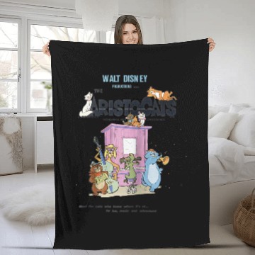 Discover Disney The Aristocats Cats Playing Piano Raglan Baseball Fleece Blankets Fleece Blankets