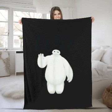 Discover Disney Big Hero 6 Baymax Hello Wave Graphic TShi Zip Fleece Blankets
