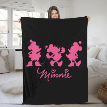 Discover Amazon Essentials Disney Minnie Silhouette Trio Fleece Blankets