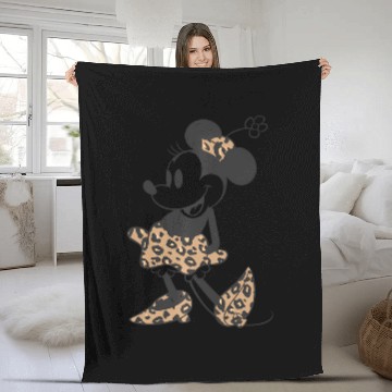 Discover Disney Minnie Mouse Cheetah Print Outfit Baseball Tees Fleece Blankets