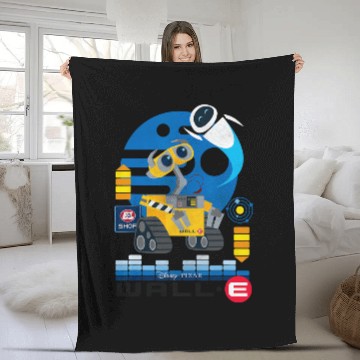 Discover Disney Pixar Wall-E and EVE Distressed Friendship Portrait Fleece Blankets