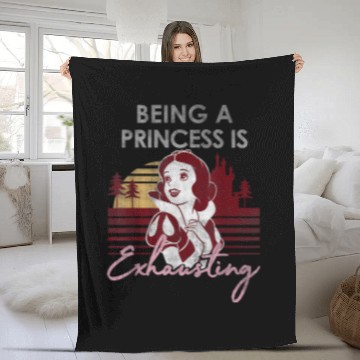 Discover Disneyss Snow White Being A Princess Is Exhausting Red Hue Fleece Blankets