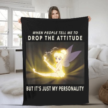 Discover Disneyss Peter Pan Tinker Bell Its Just My Personality Meme Zip Fleece Blankets
