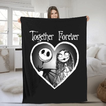 Discover Disneyss Jack Skellington Together Forever Short Sleeve Zip Fleece Blankets
