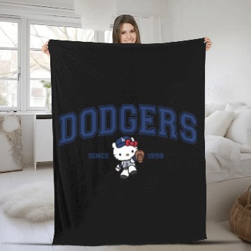 Discover Blue Dodger Kitty 3D Fleece Blankets