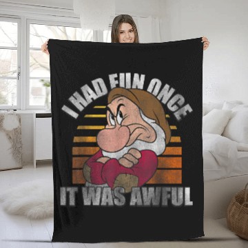 Discover Disneyss Snow White Grumpy I Had Fun Once It Was Awful Baseball Tees Fleece Blankets