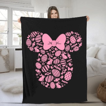 Discover Disney Minnie Mouse Pink Easter Fleece Blankets