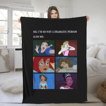 Discover Disney Princess Not Dramatic Meme Panel Baseball Jerseys Fleece Blankets