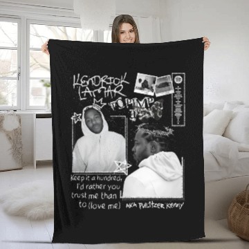 Discover Kendrick Lamar Vintage Fleece Blankets, FRONT, Kendrick Lamar