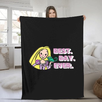 Discover Disney Tangled Rapunzel Pascal Drawing Best Day Ever Logo Fleece Blankets