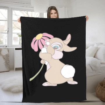 Discover Disney Bambi Cute Flirty Thumper Rabbit Big Chest Portrait Baseball Tees Fleece Blankets