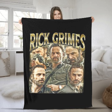 Discover Rick Grimes Vintage Fleece Blankets