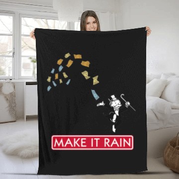 Discover Make it Rain Monopoly Fleece Blankets