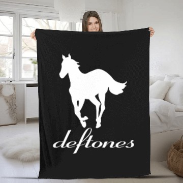 Discover Vintage Deftone White Pony Fleece Blankets
