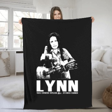 Discover Loretta Lynn- Johnny Cash Middle Finger Fleece Blankets