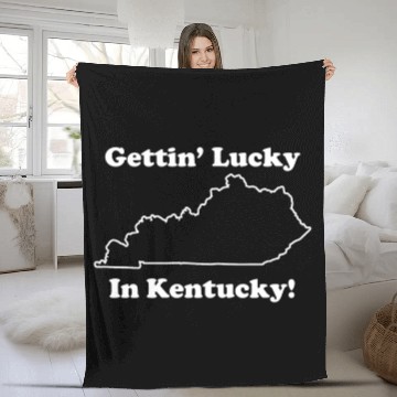 Discover Gettin' Lucky In Kentucky Fleece Blankets