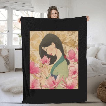 Discover Disney Mulan Floral Zip Fleece Blankets