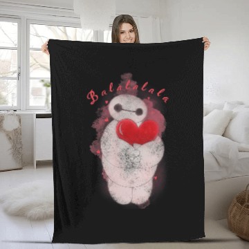 Discover Disney Big Hero 6 Baymax Heart Portrait Graphic Fleece Blankets