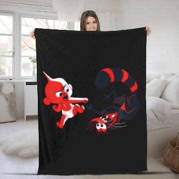 Discover Disney Pixar Incredibles Angry Jack-Jack Vs. Racoon Baseball Tees Fleece Blankets