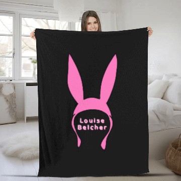 Discover Louise belcher bunny ears from bobs burgers Fleece Blankets