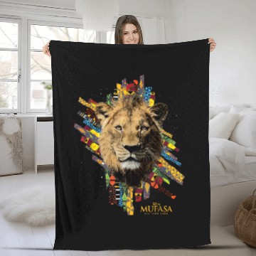 Discover Disney Mufasa The Lion King Movie Face And Textile Patterns Baseball Tees Fleece Blankets