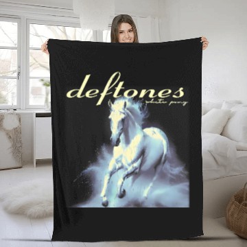 Discover Deftone WHITE PONY Vintage Style Baseball Jerseys Fleece Blankets