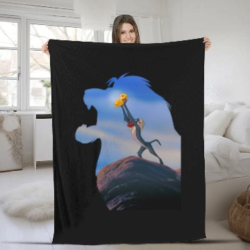 Discover Disney Lion King Mufasa Silhouette Pride Rock Rafiki Simba Baseball Tees Fleece Blankets