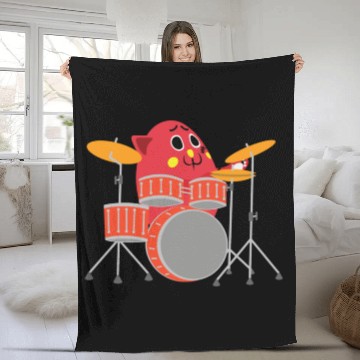 Discover Nyango Drummer Mascot Fleece Blankets