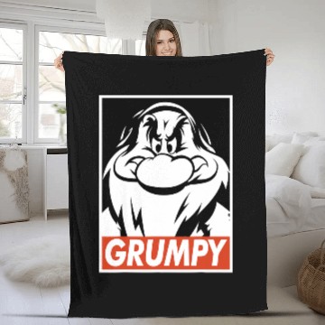 Discover Disney Snow White Grumpy Streetwear Poster Fleece Blankets