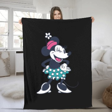 Discover Amazon Essentials Disney Standing and Winking Retro Minnie Fleece Blankets