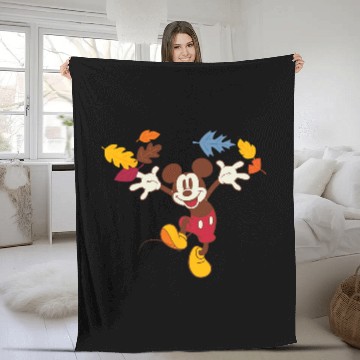 Discover Disney Mickey Mouse Thanksgiving Autumn Fun Fleece Blankets