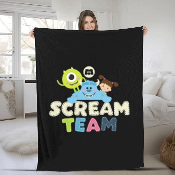 Discover Disney Pixar Monsters Inc Scream Team Adorable Chibi Style Fleece Blankets