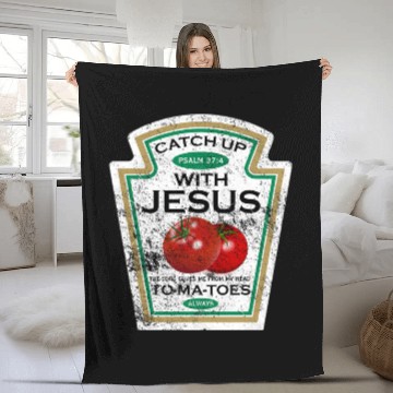 Discover Catch Up with Jesus, distressed Fleece Blankets