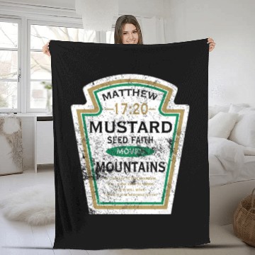 Discover Mustard Seed Faith, distressed Fleece Blankets