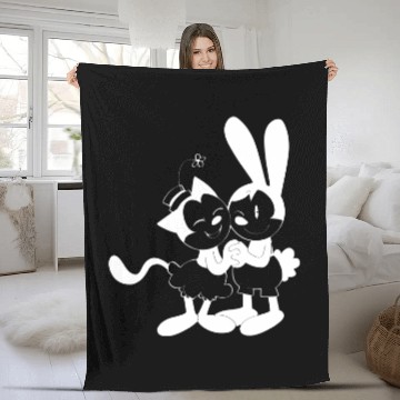 Discover Disney Fleece Blankets, Oswald the Lucky Rabbit, Oswald and Ortensia Fleece Blankets
