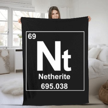 Discover Netherite Periodic Element symbol from Minecraft Fleece Blankets