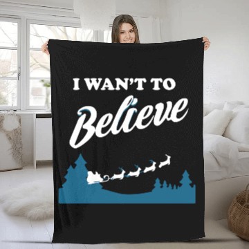 Discover I Want To Believe Christmas Fleece Blankets