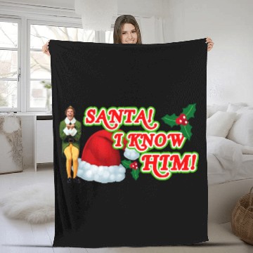 Discover Santa! I Know Him! Fleece Blankets