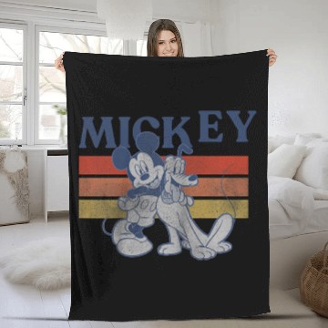 Discover Disneys Mickeys and friends Mickeys and pluto line raglan baseball Baseball Jerseys Fleece Blankets
