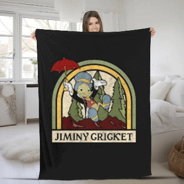 Discover Disney Pinocchio Jiminy Cricket Established Fleece Blankets