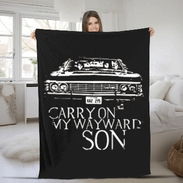 Discover Supernatural Dean Winchester Impala Fleece Blankets