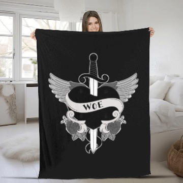 Discover Wednesday Addams Tattoo Fleece Blankets