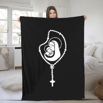 Discover Catholic Rosary Fleece Blankets
