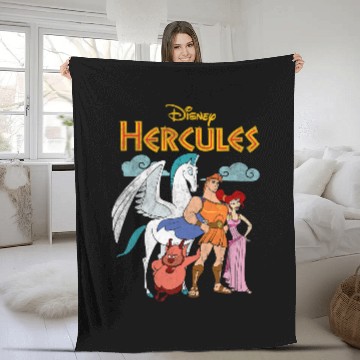 Discover Disney Hercules Classic Hero Group Shot Vintage Poster Baseball Tees Fleece Blankets