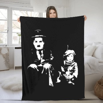 Discover Charlie Chaplin The Kid Fleece Blankets