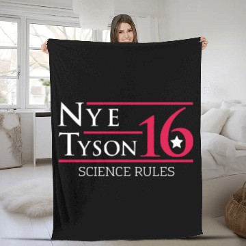 Discover Nye Tyson _16 Science Rules Fleece Blankets