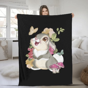 Discover Disney Bambi Thumper Vintage Floral Portrait Lon Baseball Tees Fleece Blankets