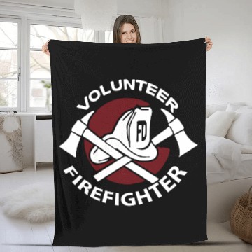 Discover Volunteer Firefighter Fleece Blankets