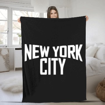 Discover New York City Ringer Fleece Blankets