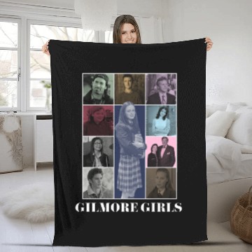 Discover Gilmore Girls Eras Tour Poster (White Print) Fleece Blankets